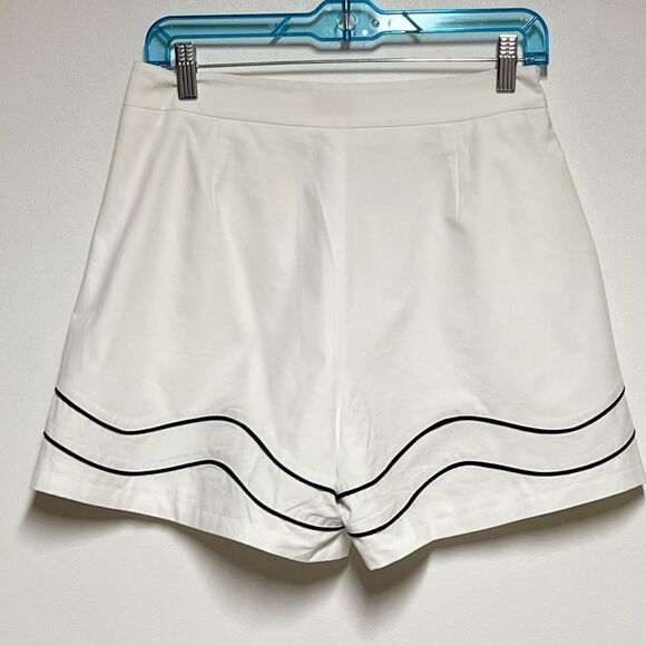 New YLLW the Label Marchesa White side Zip Coastal Shorts Sz M - Picture 3 of 5